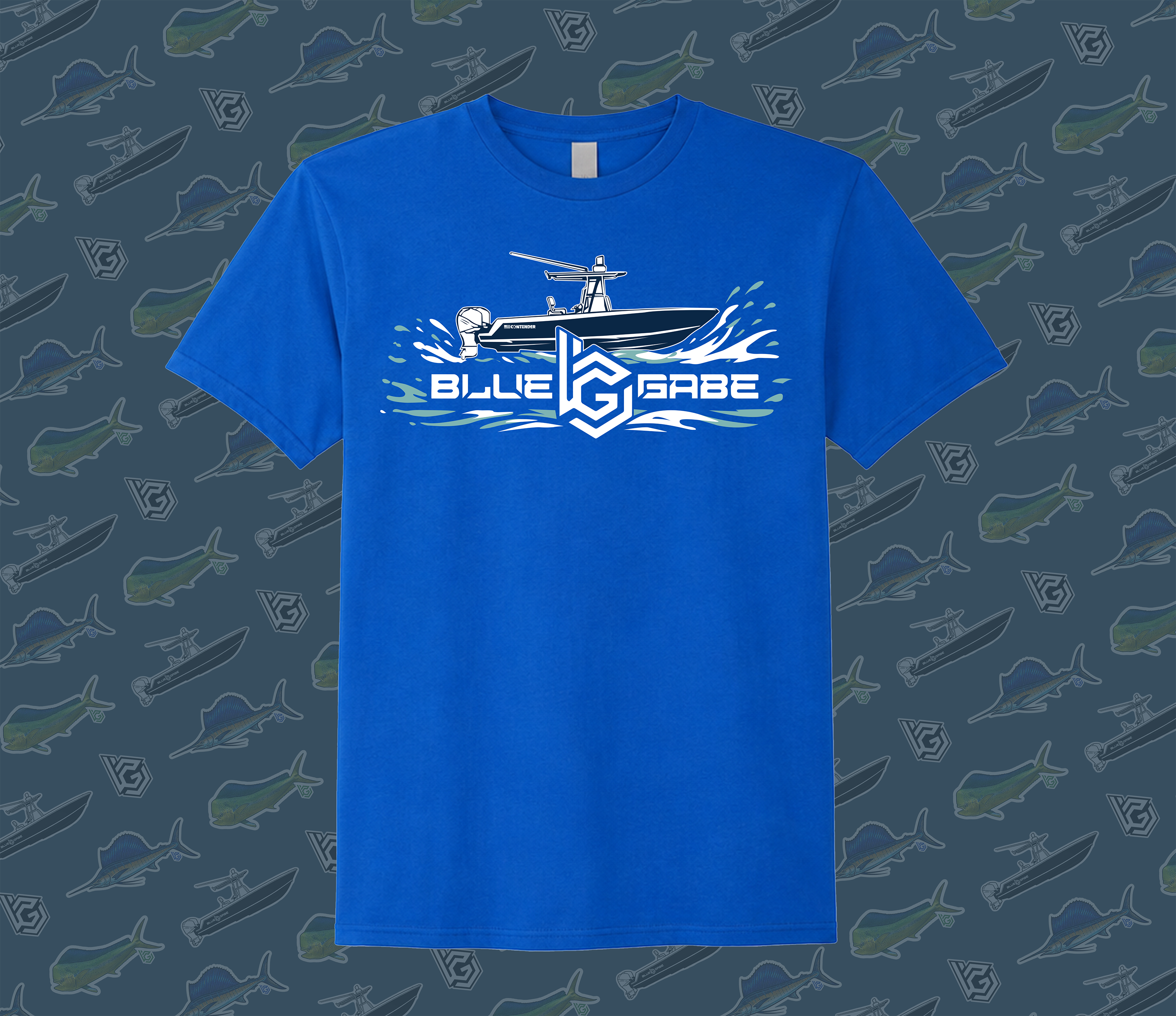 BlueGabe Unisex Boat T-Shirt - (Front Graphic)