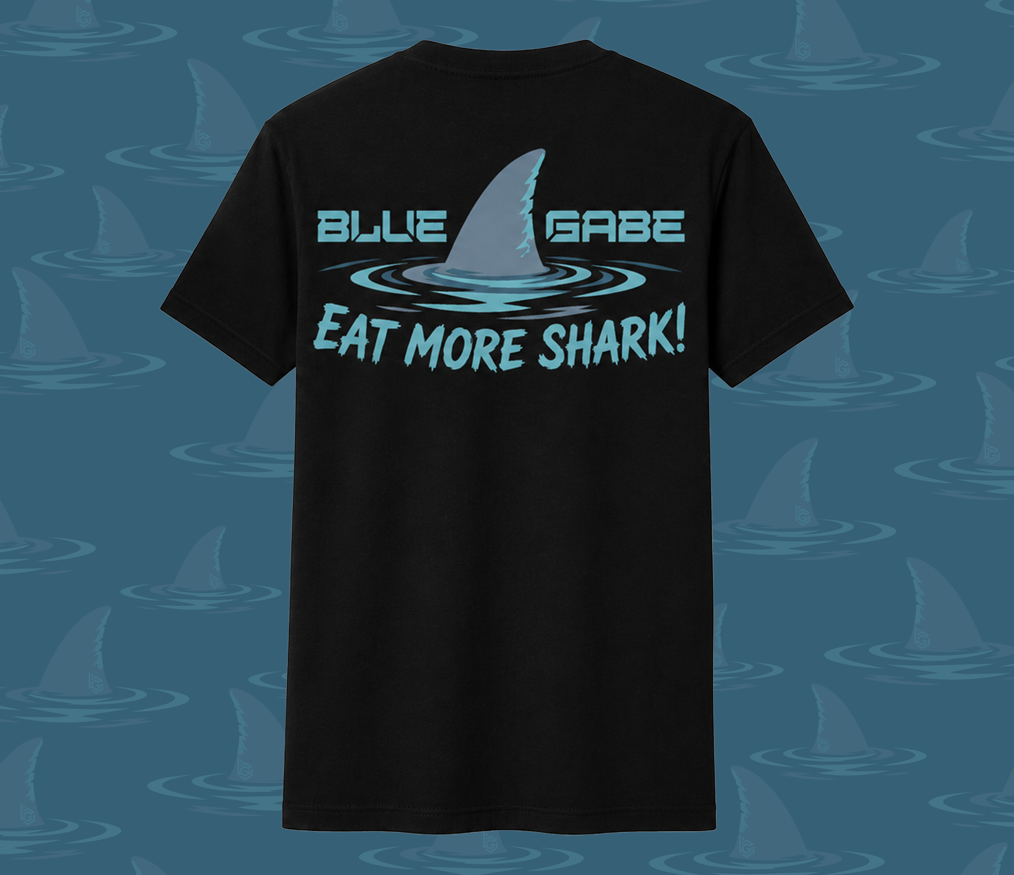 Black Eat More Shark T-Shirt - Adult