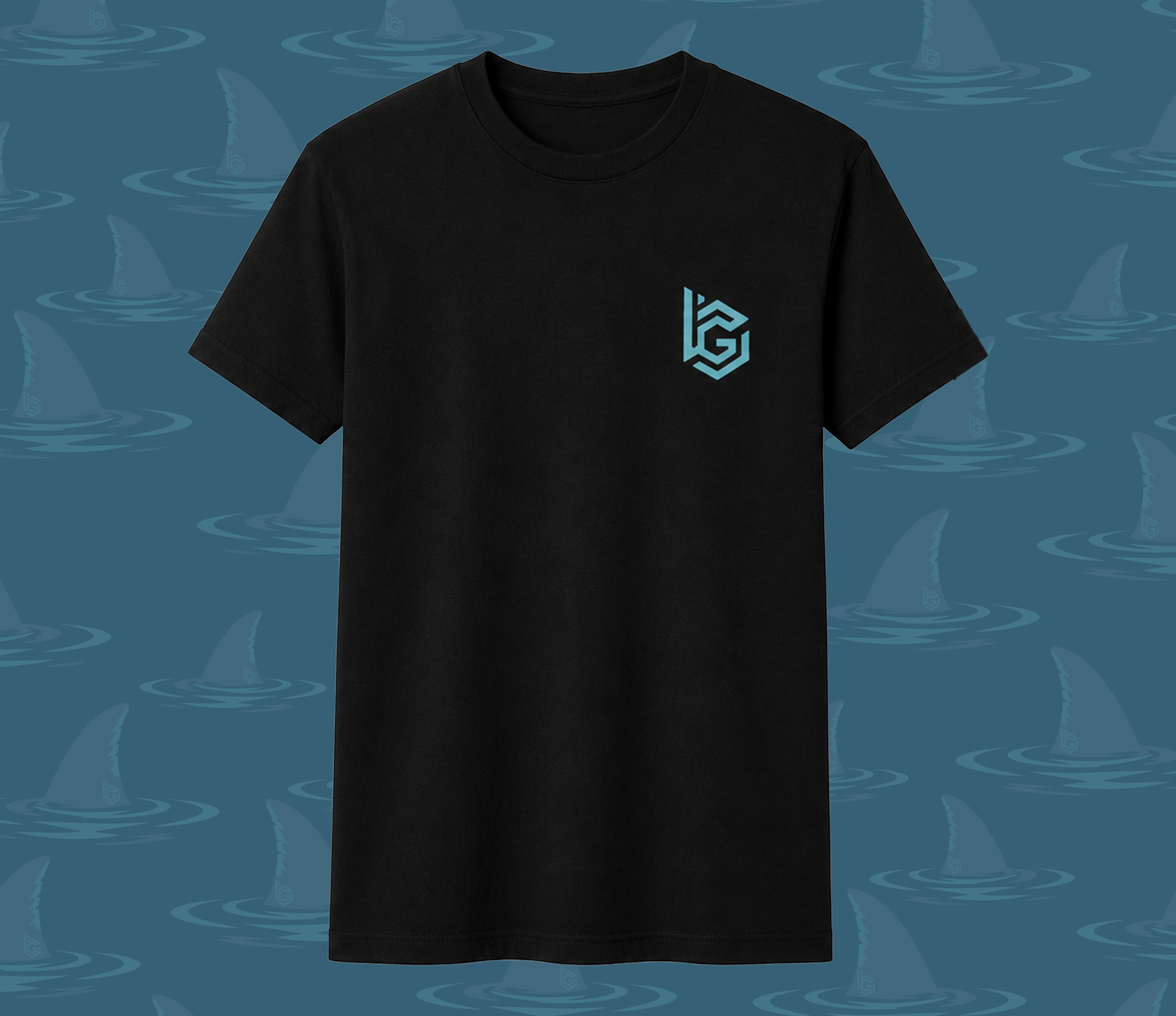 Black Eat More Shark T-Shirt - Adult