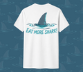 White Eat More Shark T-Shirt - Adult