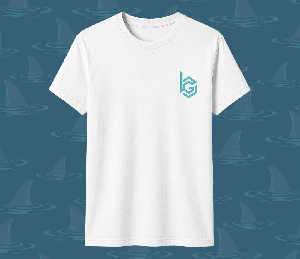 White Eat More Shark T-Shirt - Adult