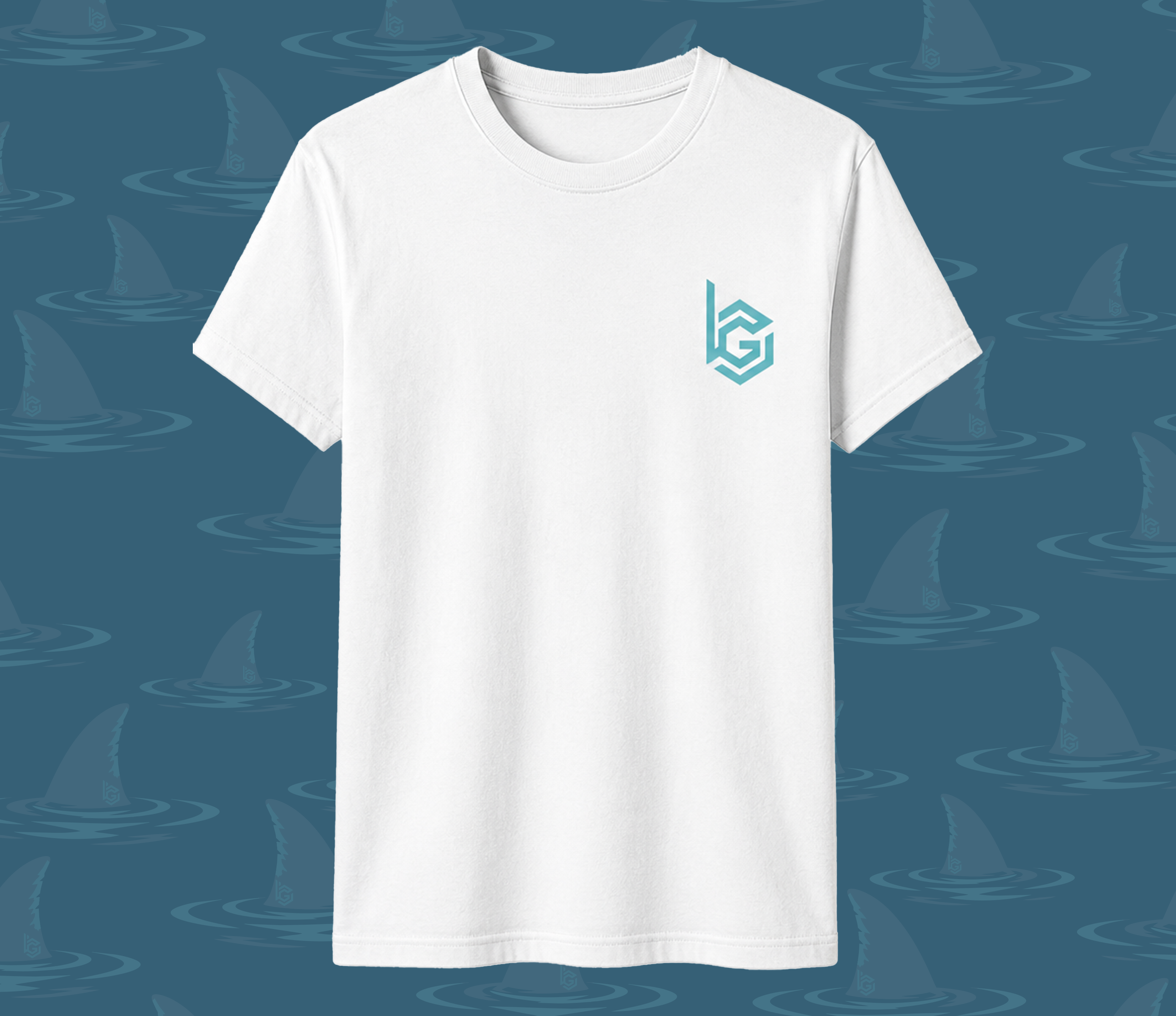White Eat More Shark T-Shirt - Adult