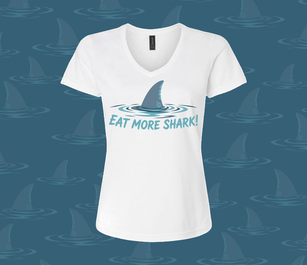 Eat More Shark V-Neck - Adult