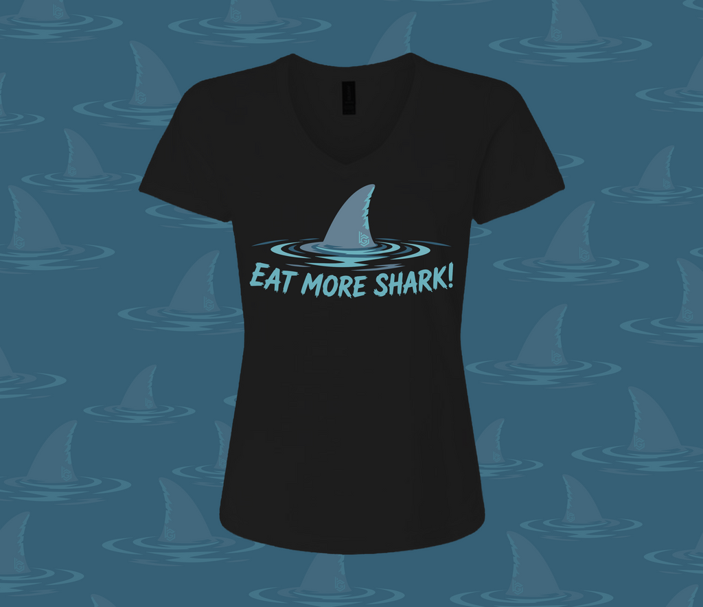 Eat More Shark V-Neck - Adult