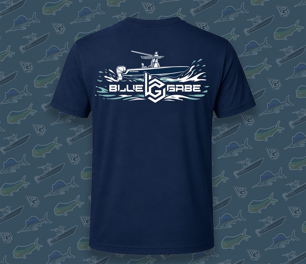 BlueGabe Boat  T-Shirt - Navy
