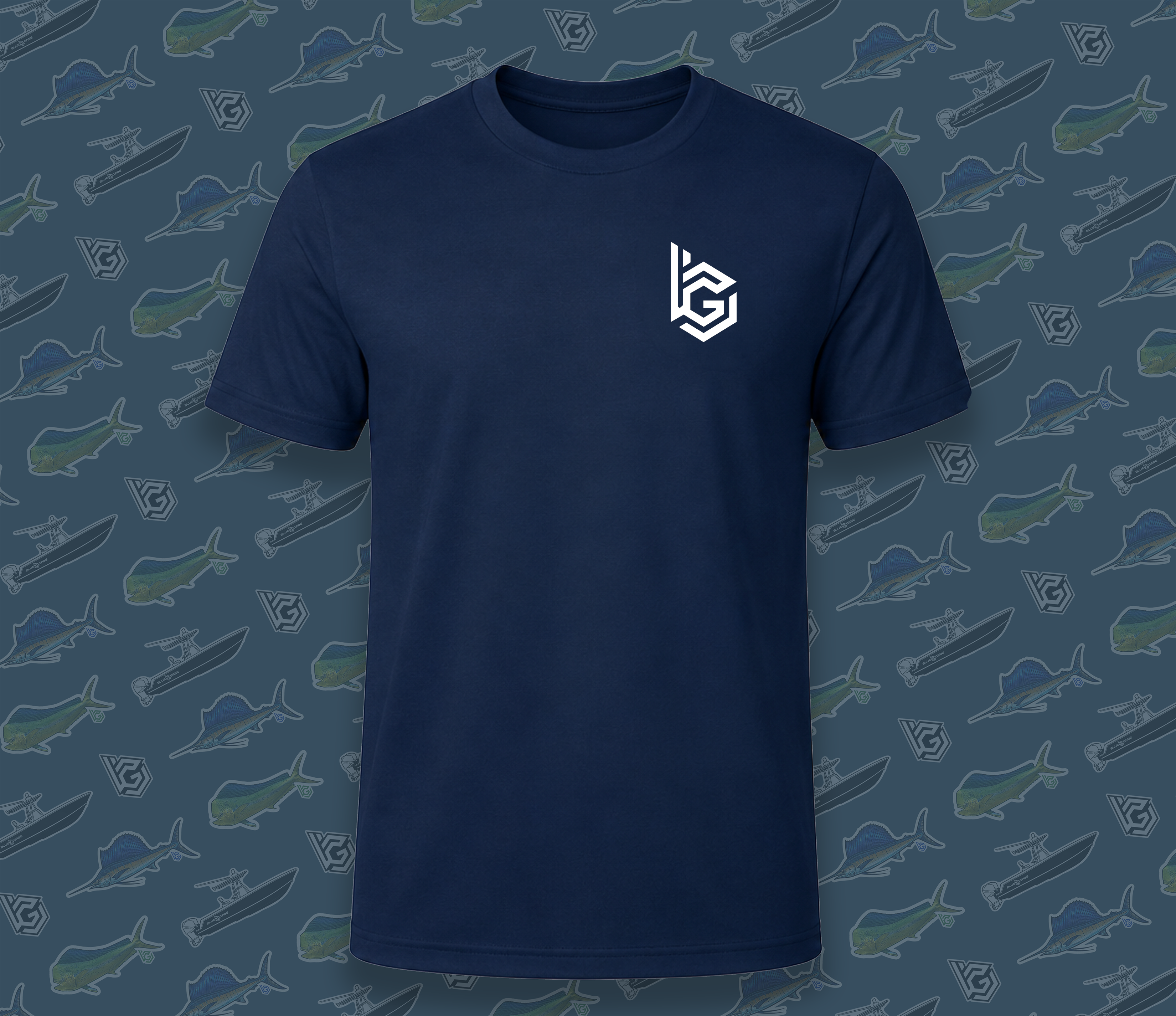 BlueGabe Boat  T-Shirt - Navy