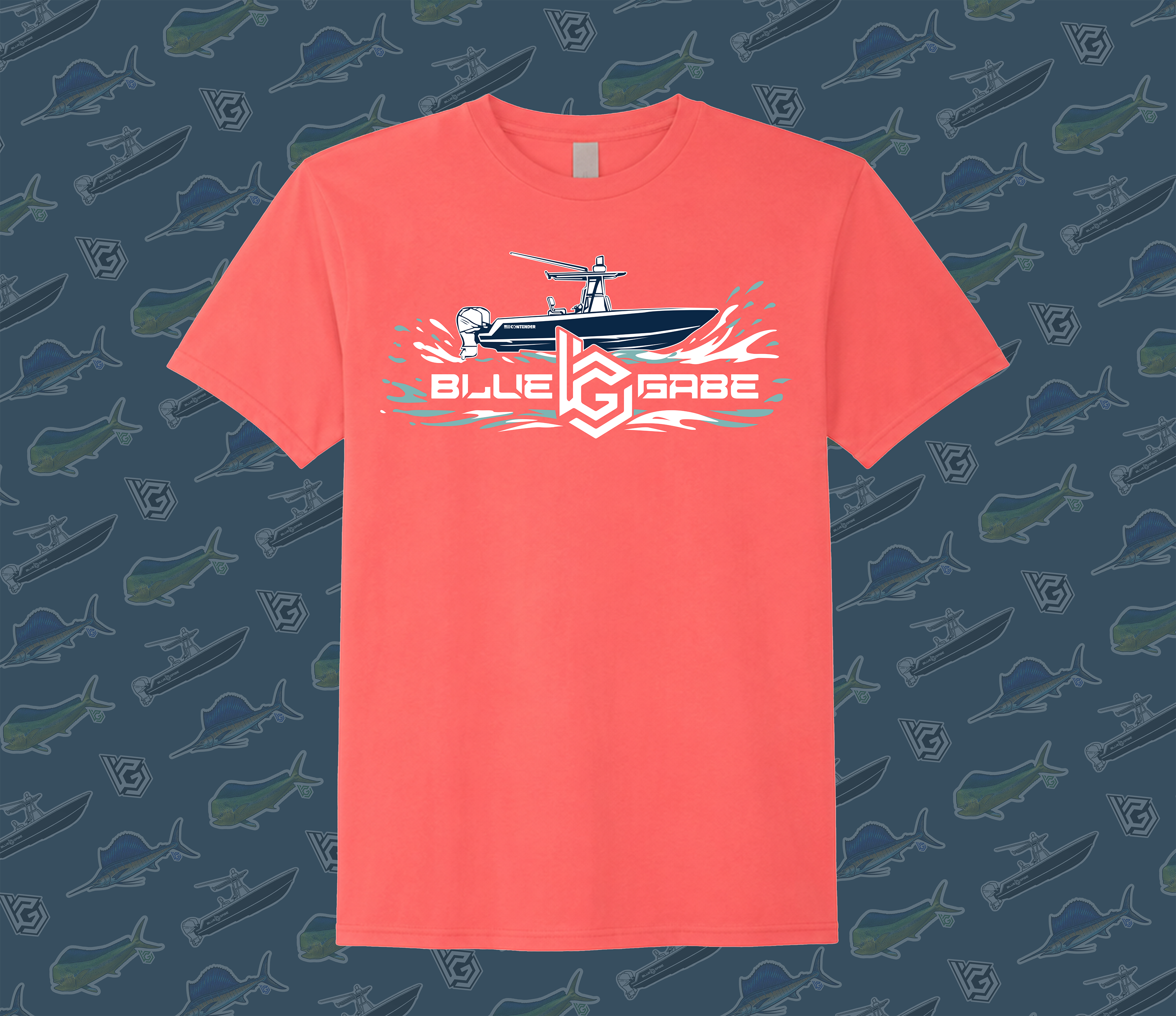 BlueGabe Unisex Boat T-Shirt - (Front Graphic)