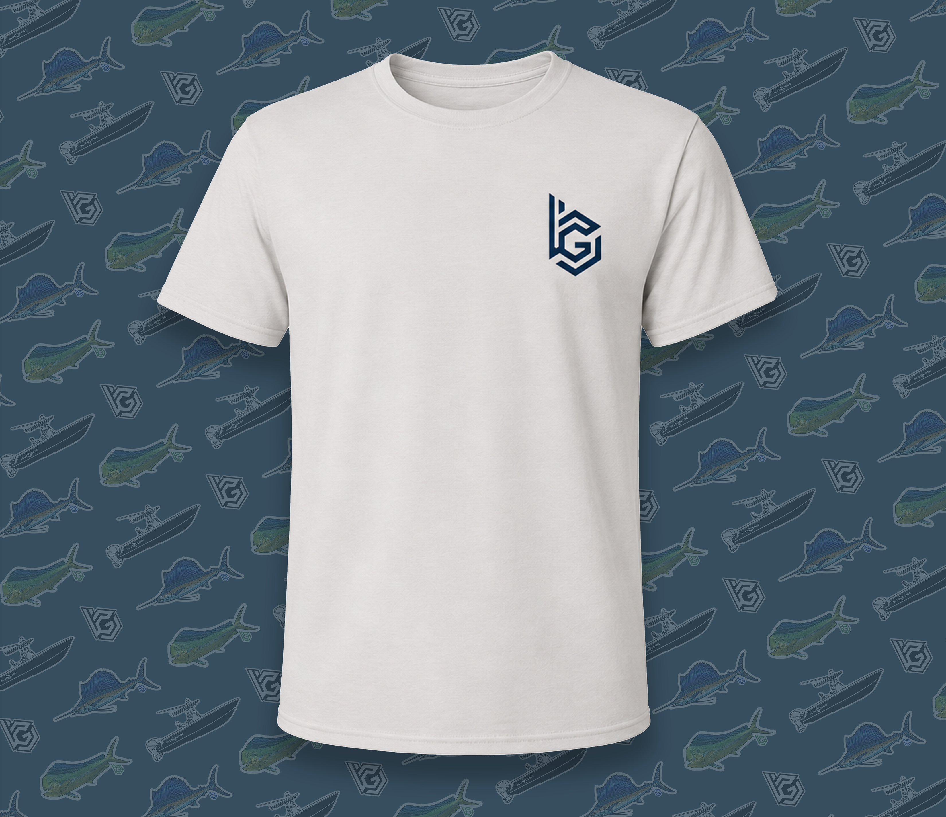 BlueGabe USA Sailfish T-Shirt – Ice Gray