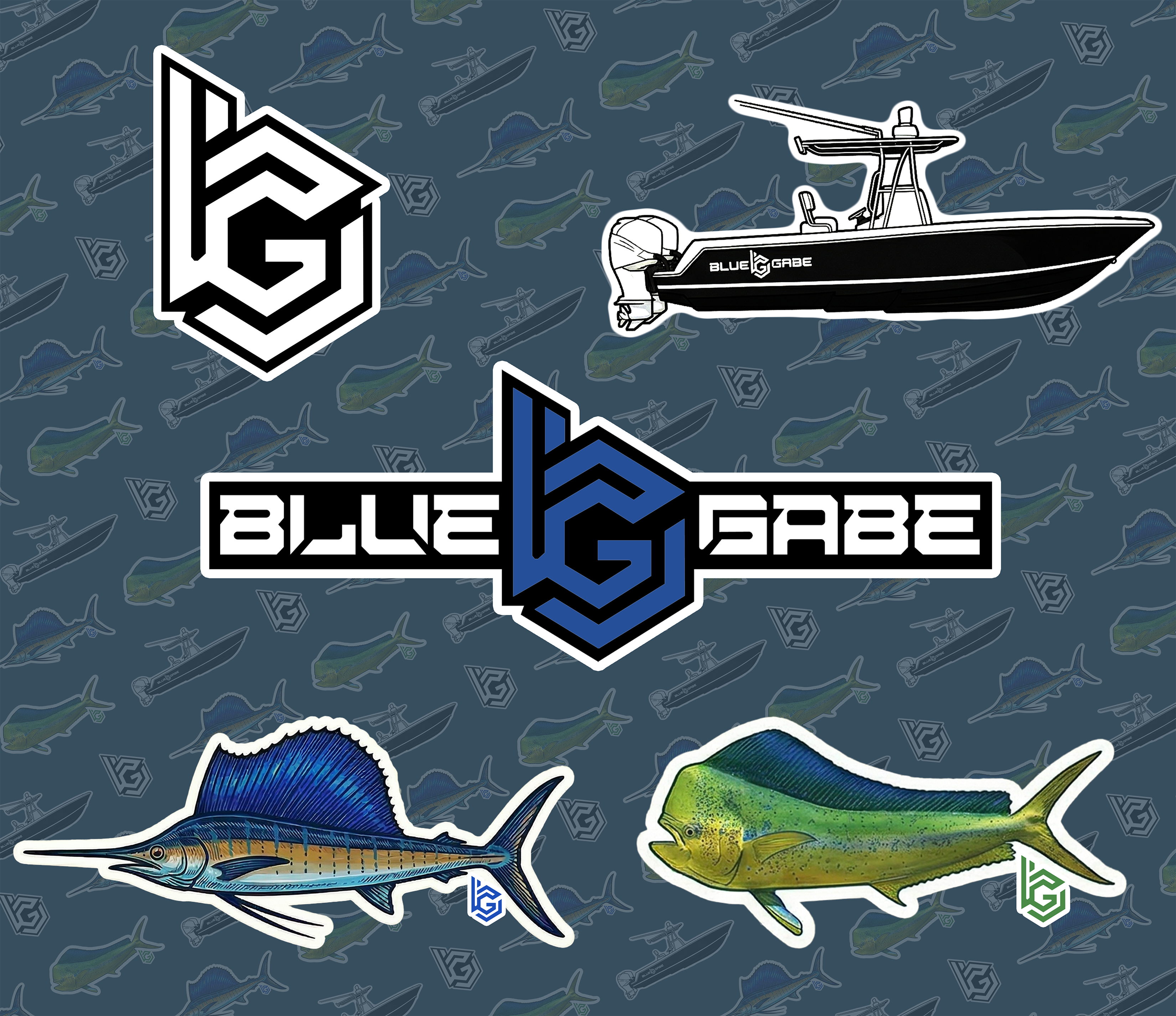 BlueGabe 5-Pack Sticker Set